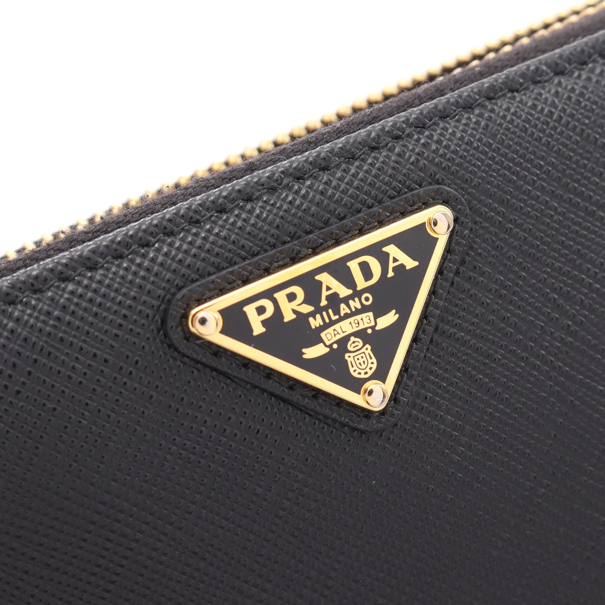 SAFFIANO TRIAN ラウンドファスナー長財布 サフィアーノレザー ブラック プラダ 財布・小物 PRADA