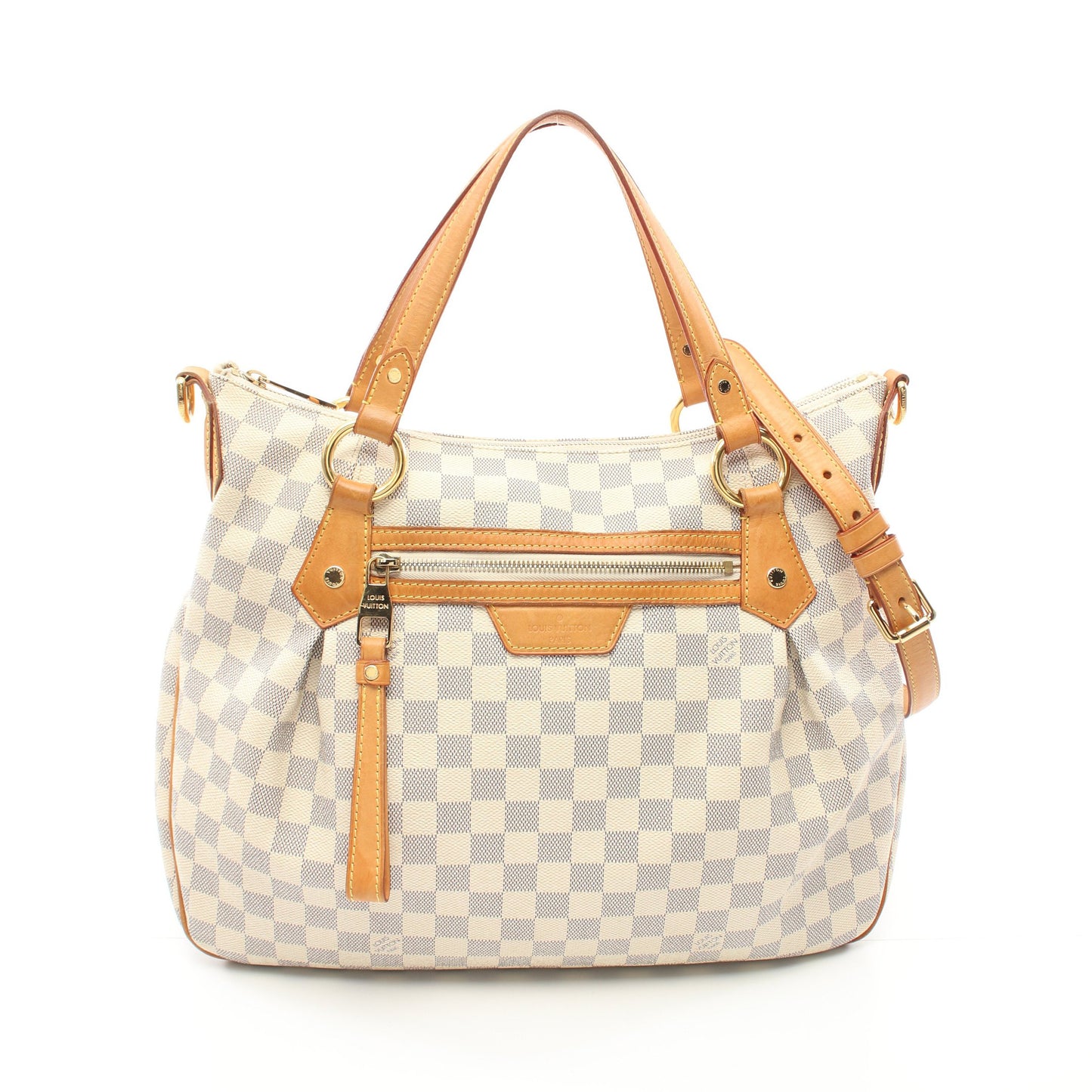 イーヴォラMM ダミエアズール ハンドバッグ PVC レザー ホワイト 2WAY ルイヴィトン バッグ LOUIS VUITTON