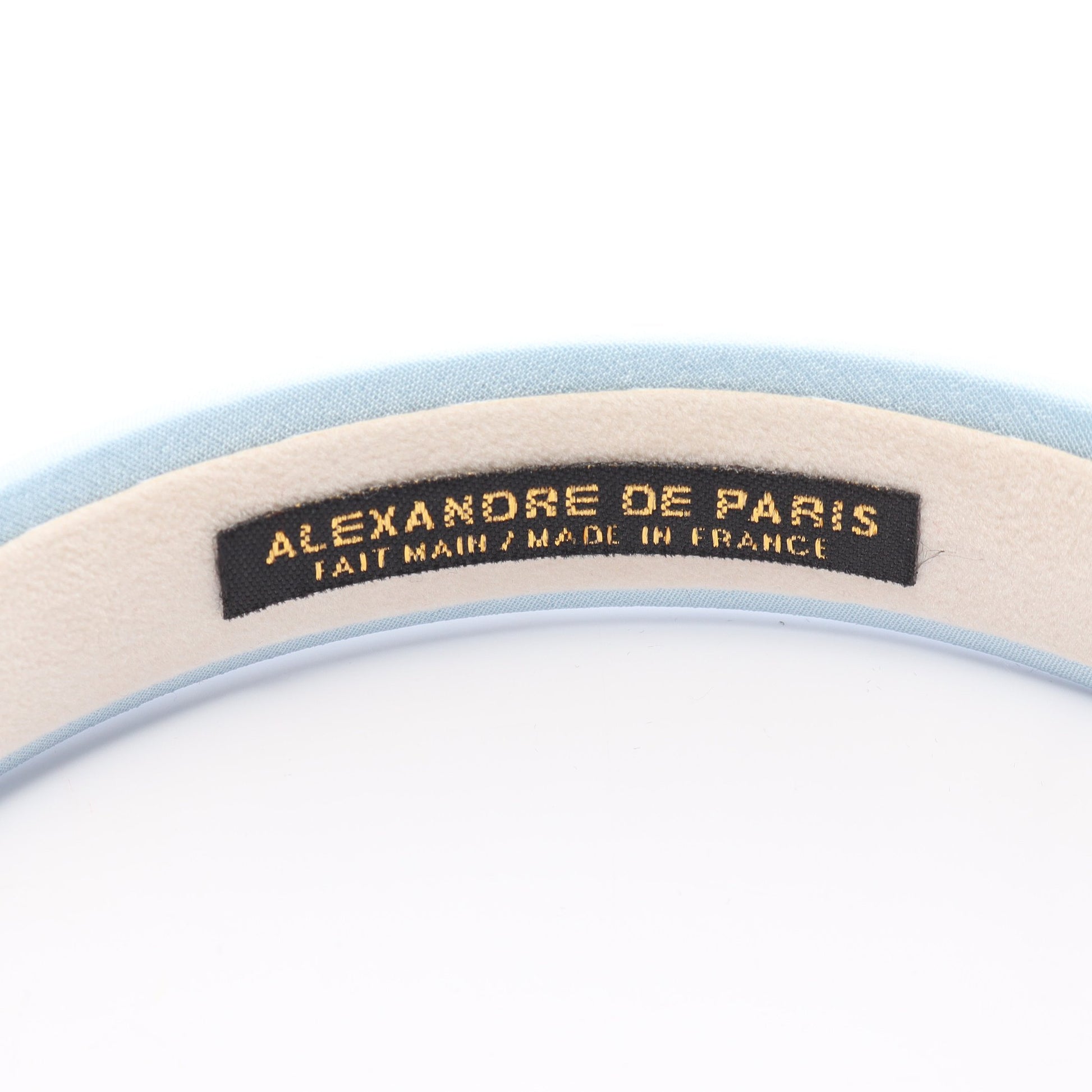 カチューシャ ファブリック ライトブルー アレクサンドルドゥパリ アクセサリー Alexandre de Paris