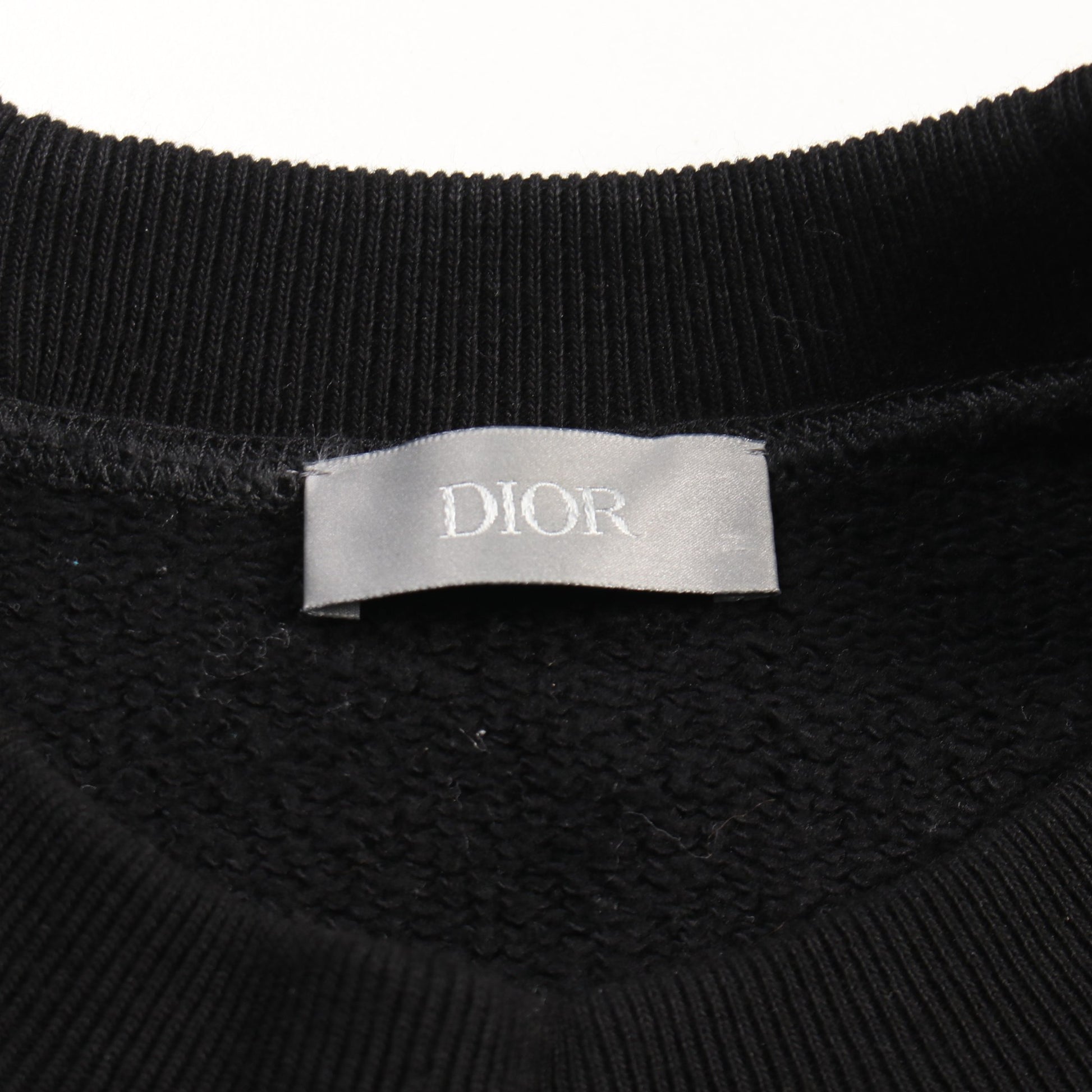 DIOR × Sacai スウェットシャツ ロゴワッペン コットン ブラック ディオール トップス DIOR