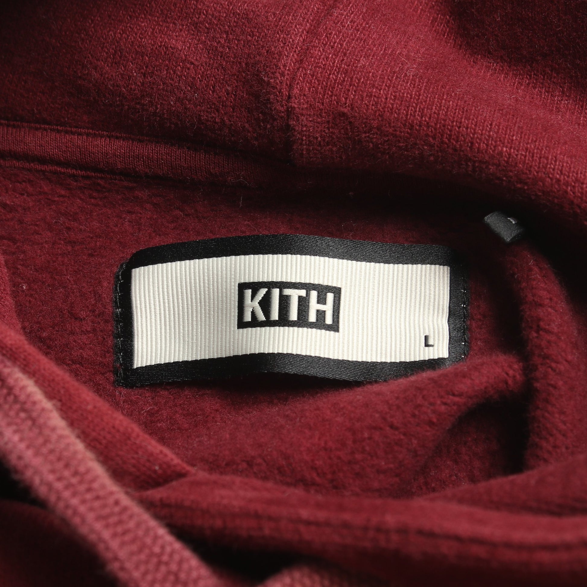 プルオーバーパーカー ロゴ刺_ コットン ボルドー キス トップス KITH