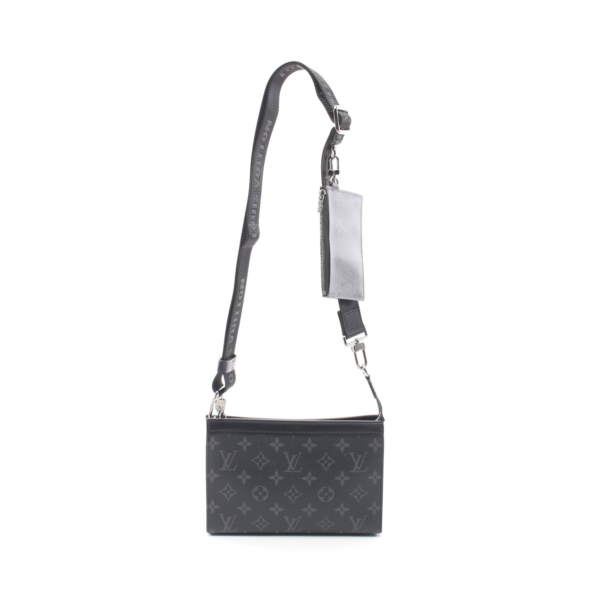 ガストン ウェアラブル ウォレット ショルダーバッグ PVC ブラック グレー ルイヴィトン バッグ LOUIS VUITTON