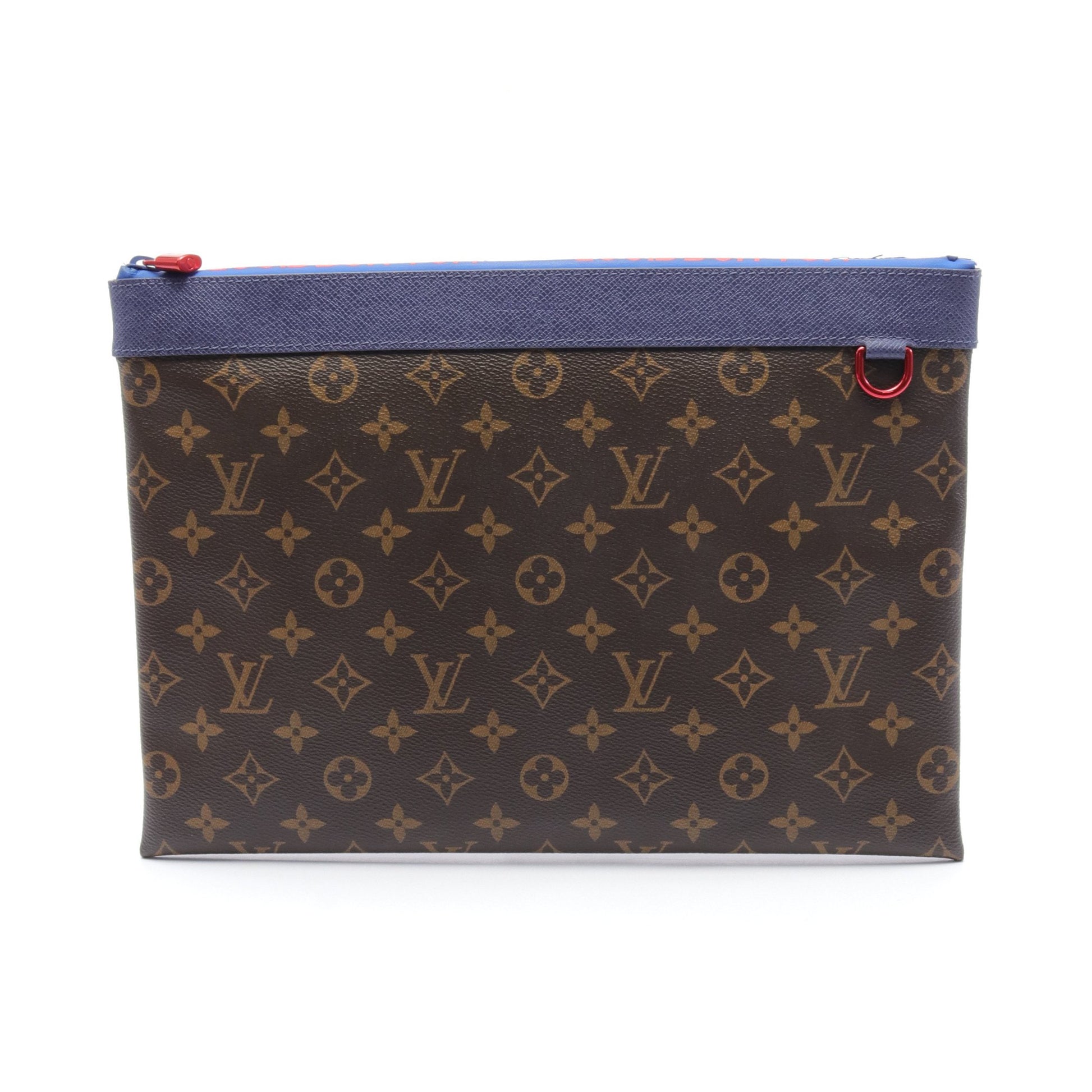 ポシェットアポロ モノグラム クラッチバッグ PVC レザー ブラウン ネイビー レッド ルイヴィトン バッグ LOUIS VUITTON