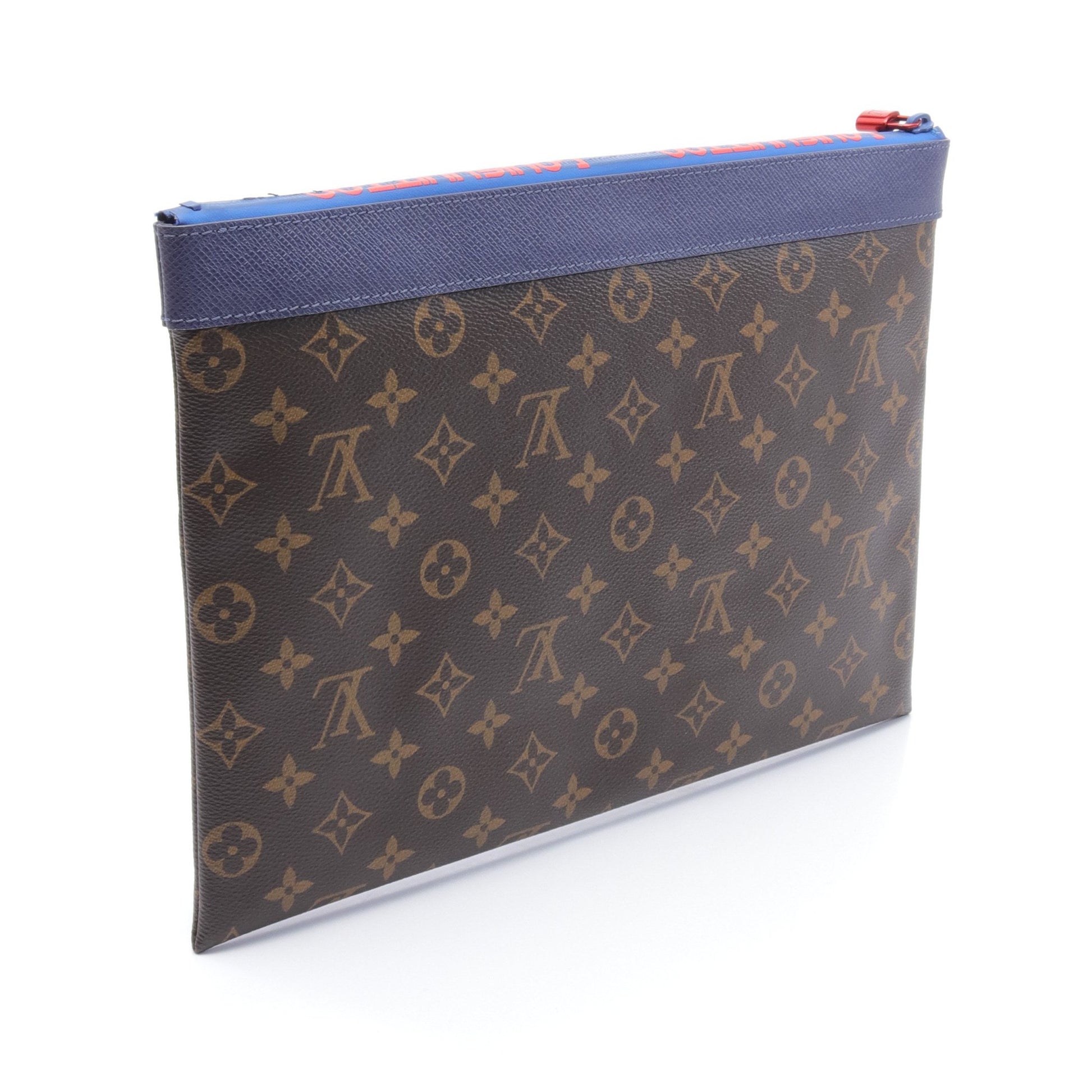 ポシェットアポロ モノグラム クラッチバッグ PVC レザー ブラウン ネイビー レッド ルイヴィトン バッグ LOUIS VUITTON