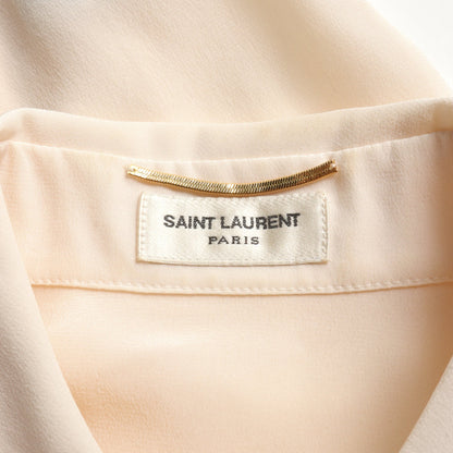 ブラウス ノースリーブ シルク アイボリー サンローランパリ トップス SAINT LAURENT PARIS