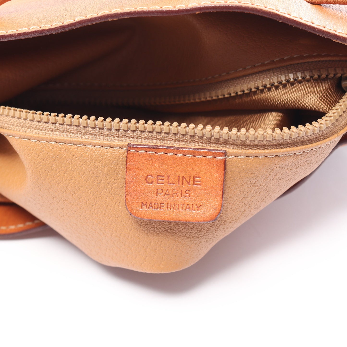 マカダム ショルダーバッグ PVC レザー ダークブラウン ブラウン 巾着 セリーヌ バッグ CELINE