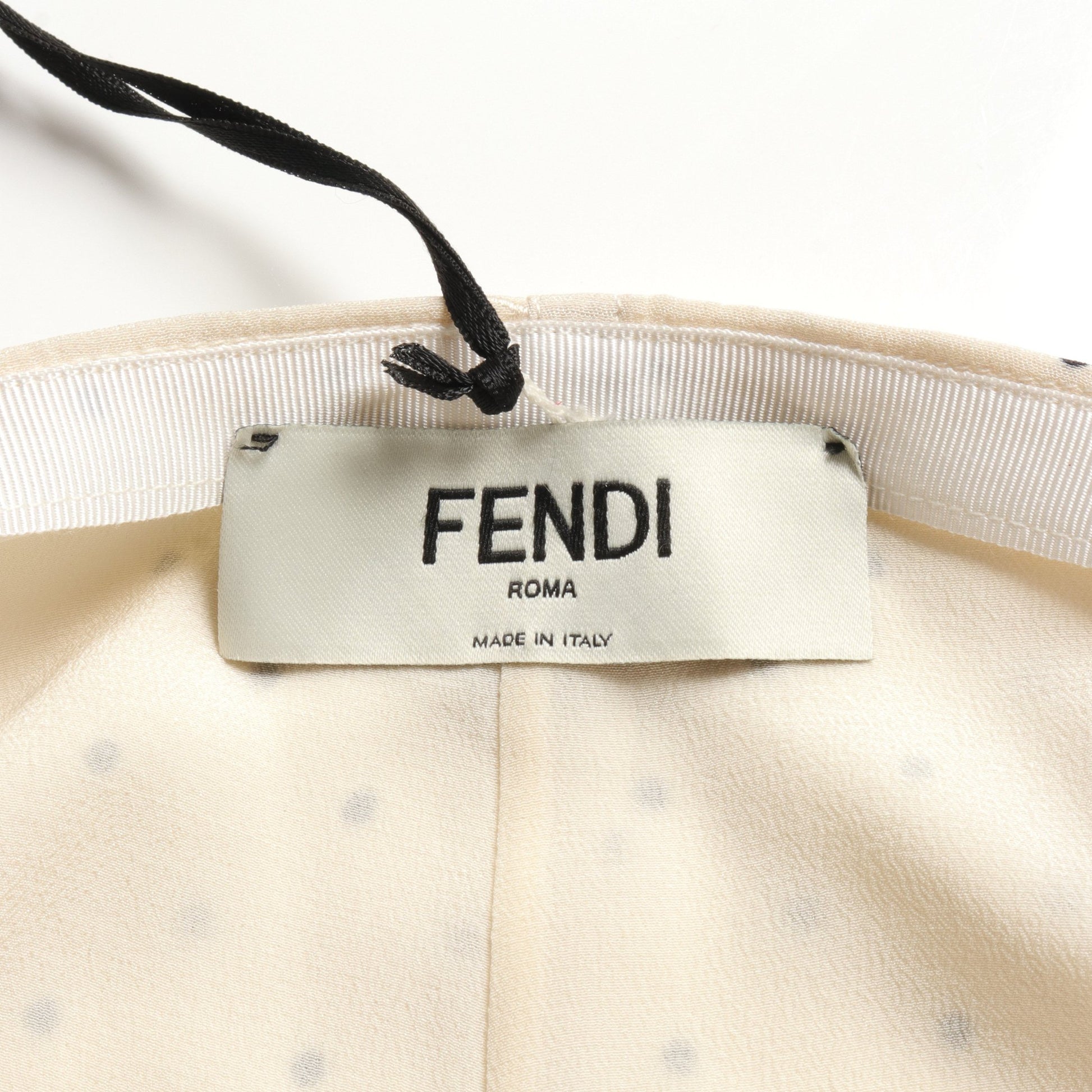 アシンメトリー スカート シルク アイボリー ブラック フェンディ ボトムス FENDI