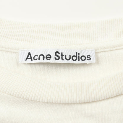 Tシャツ クルーネック ロゴ刺繍 コットン ホワイト アクネストゥディオズ トップス Acne Studios