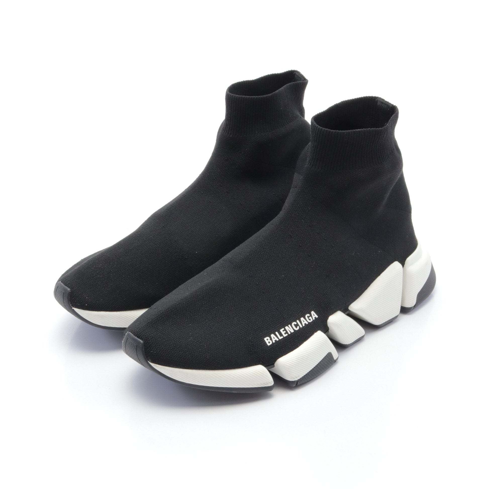 SPEED TRAINER スピードトレーナー ハイカットスニーカー ニットファブリック ブラック ホワイト バレンシアガ シューズ BALENCIAGA