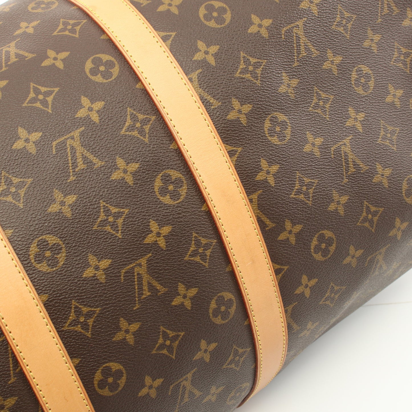 キーポル55 モノグラム ボストンバッグ PVC レザー ブラウン ルイヴィトン バッグ LOUIS VUITTON