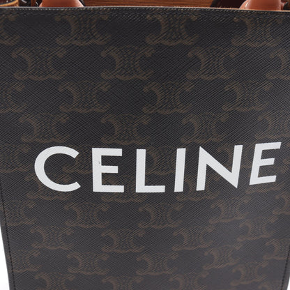 ミニ バーティカル カバ トリオンフ ハンドバッグ PVC レザー ブラック ブラウン 2WAY セリーヌ バッグ CELINE