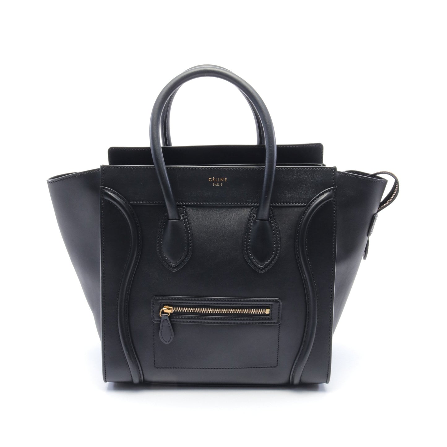 ラゲージ ミニショッパー ハンドバッグ レザー ブラック セリーヌ バッグ CELINE