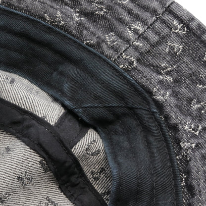 Jacquard Logos Denim Crusher バケット ハット デニム ブラック ホワイト シュプリーム