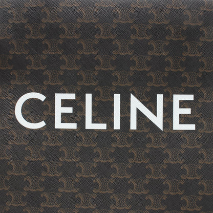 スモール バーティカル カバ トリオンフ ハンドバッグ トートバッグ PVC レザー ブラック ブラウン 2WAY セリーヌ バッグ CELINE