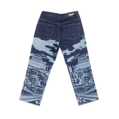 BAGGIES JEANS MEGA PALACE デニムパンツ コットン インディゴブルー ライトブルー パレススケートボーズ ボトムス Palace Skateboards