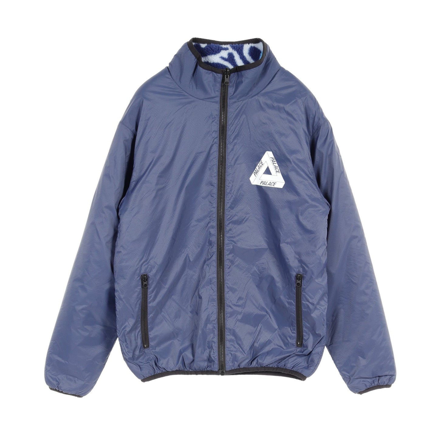 mirage reversible fleece jacket ミラージュ ジャケット 総柄 ネイビー ライトブルー ブラック リバーシブル パレススケートボーズ アウター Palace Skateboards