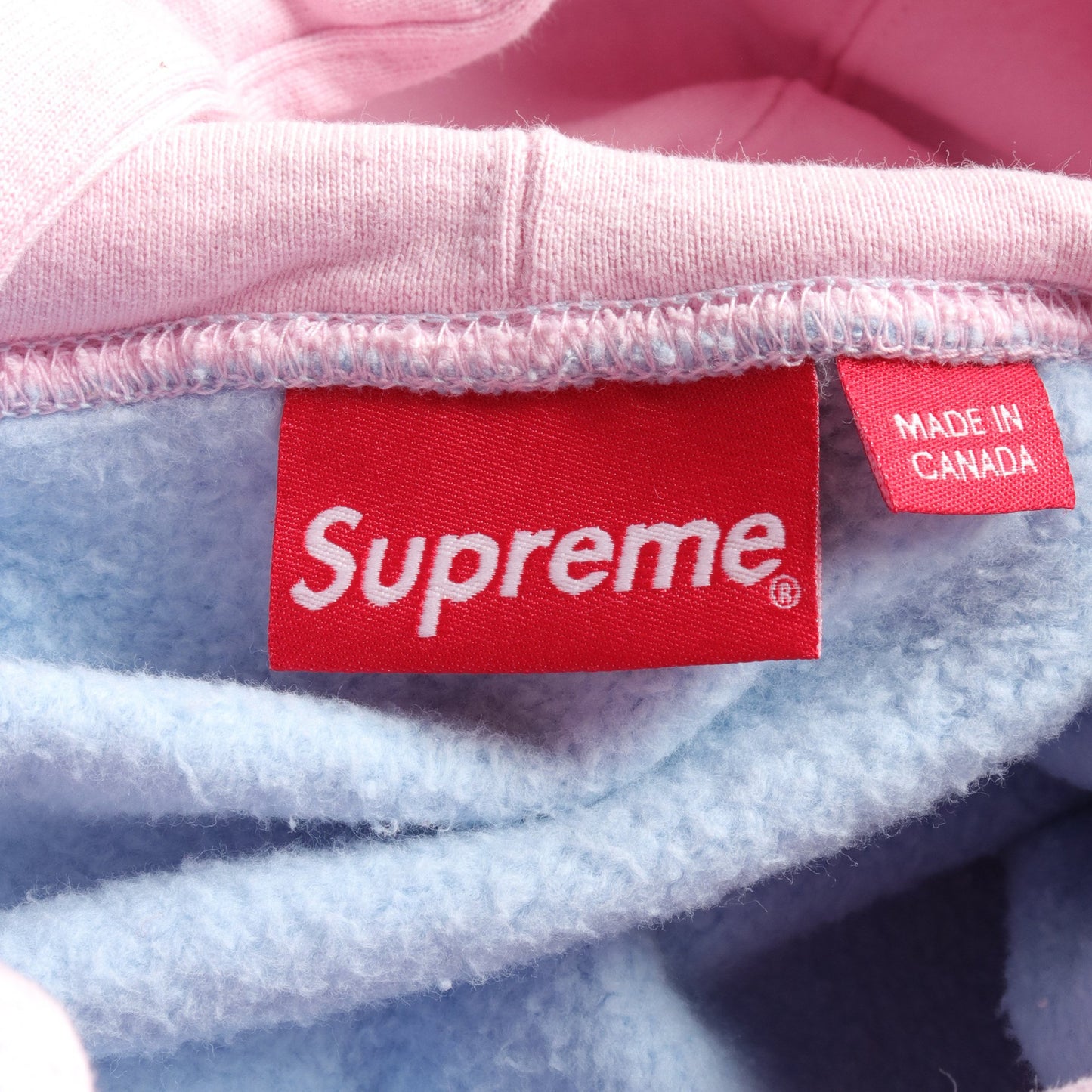 S Logo Split Hooded Sweatshirt プルオーバーパーカー ロゴ刺繡 コットン ライトピンク ライトブルー シュプリーム トップス Supreme