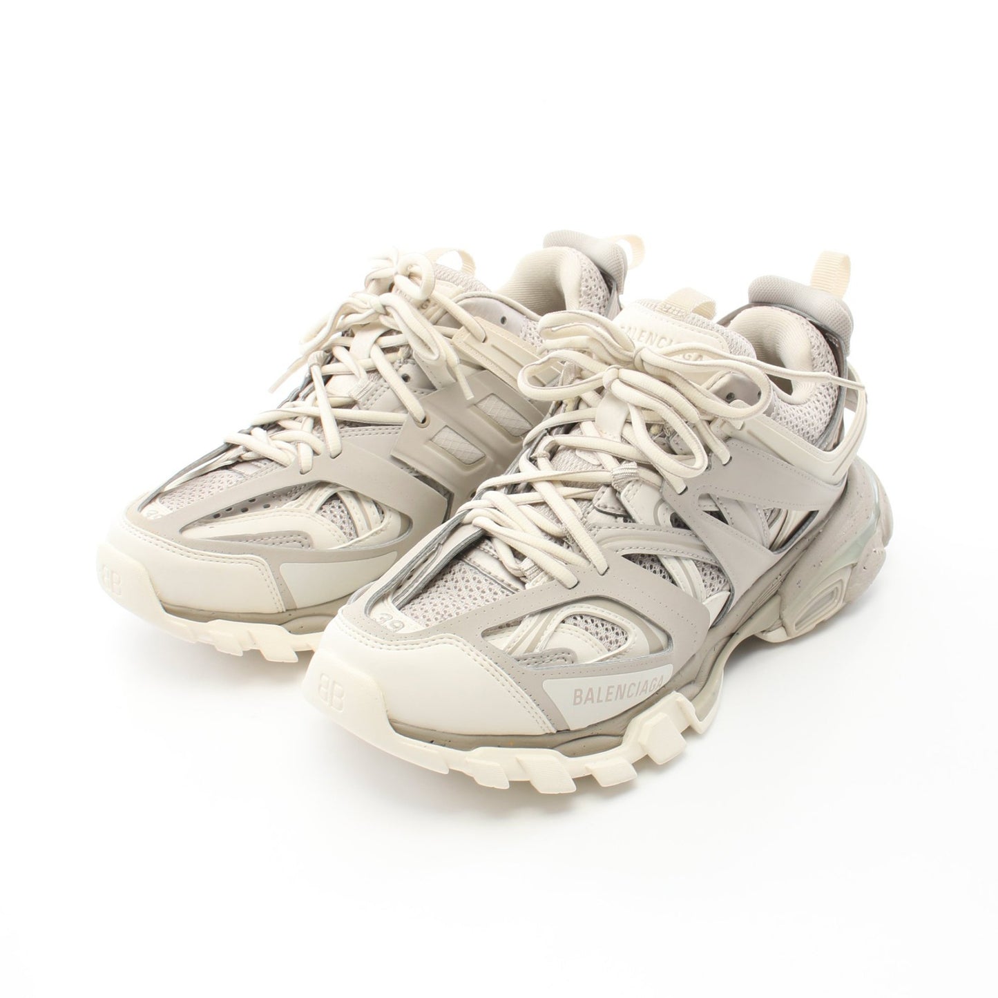 TRACK TRAINERS スニーカー ファブリック グレーベージュ オフホワイト バレンシアガ シューズ BALENCIAGA