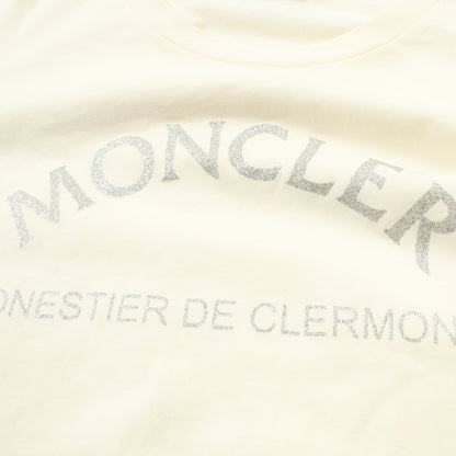 ロングスリーブ Tシャツ クルーネック ロゴプリント コットン アイボリー モンクレール トップス MONCLER