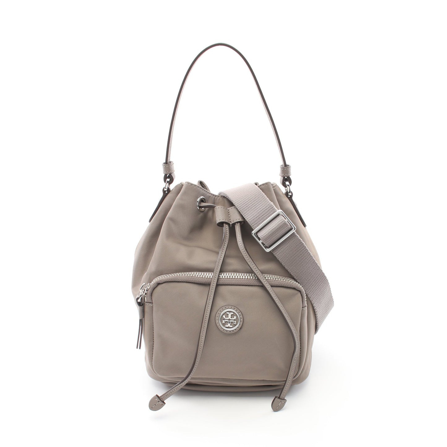 VIRGINIA BUCKET BAG ハンドバッグ ナイロン グレーベージュ 2WAY トリーバーチ バッグ TORY BURCH