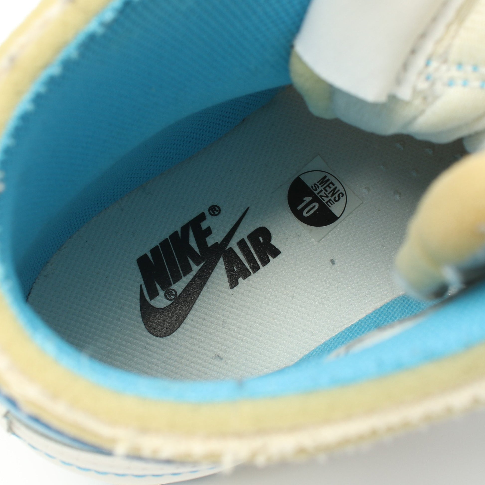 NIKE × OFF-WHITE AIR JORDAN 1 HIGH UNC ハイカットスニーカー レザー ファブリック ライトブルー ホワイト ナイキ シューズ NIKE