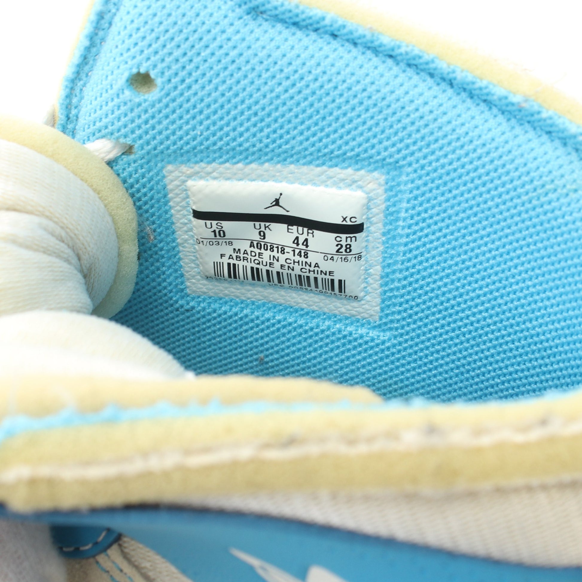 NIKE × OFF-WHITE AIR JORDAN 1 HIGH UNC ハイカットスニーカー レザー ファブリック ライトブルー ホワイト ナイキ シューズ NIKE