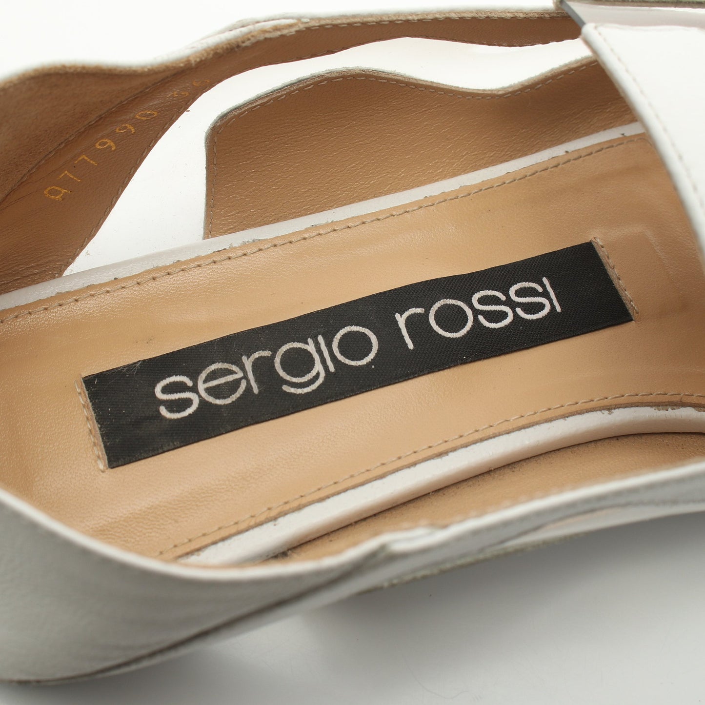 フラットシューズ レザー ホワイト セルジオロッシ シューズ Sergio Rossi