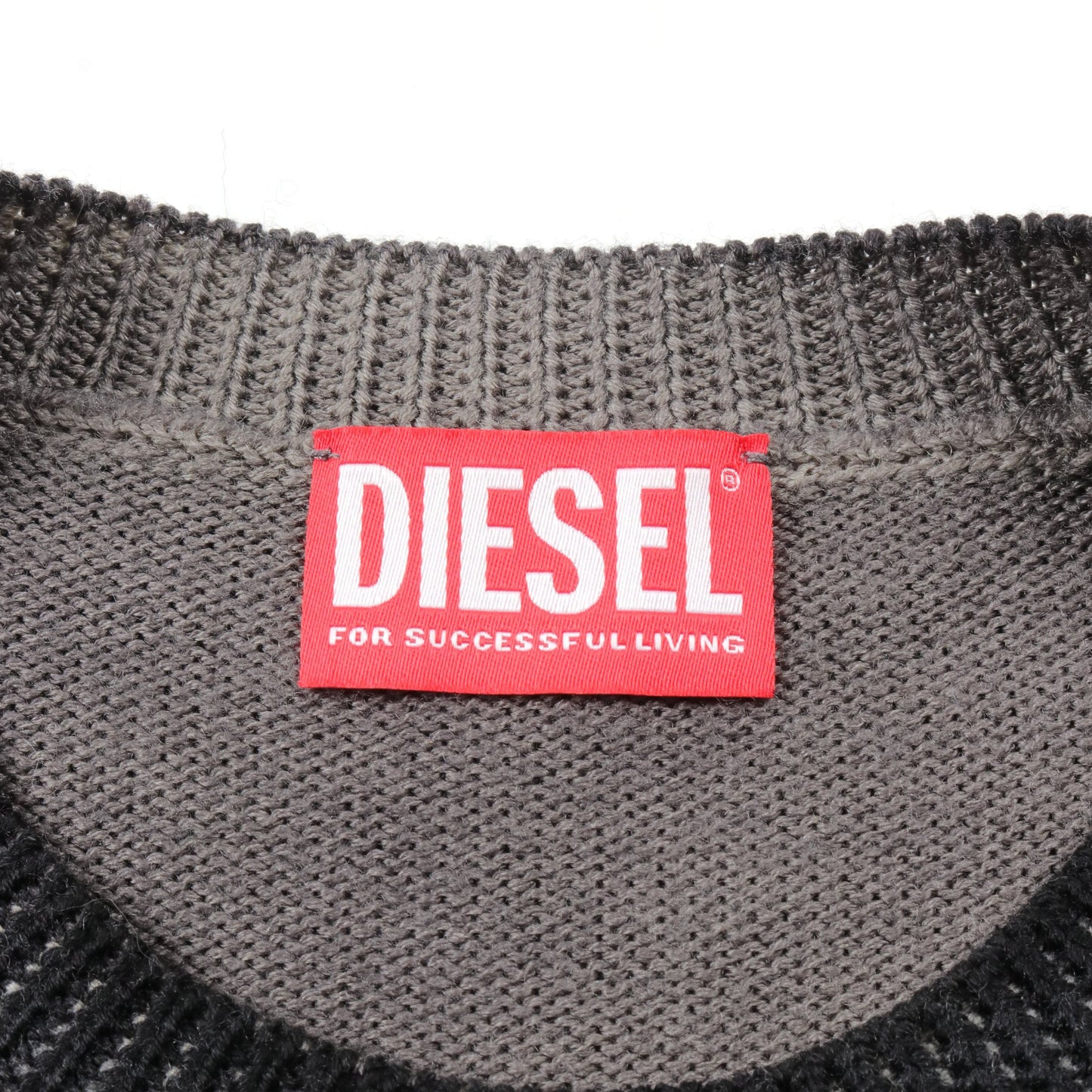 ニットワンピース ウール グレー 切替 アシンメトリー ディーゼル ワンピース DIESEL