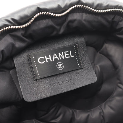 ドゥドーヌ バックパック リュックサック ナイロン ダークグレー シルバー金具 シャネル バッグ CHANEL