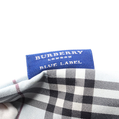 ノバチェック ハンドバッグ ナイロン レザー ライトブルー マルチカラー バーバリーブルーレーベル バッグ BURBERRY BLUE LABEL