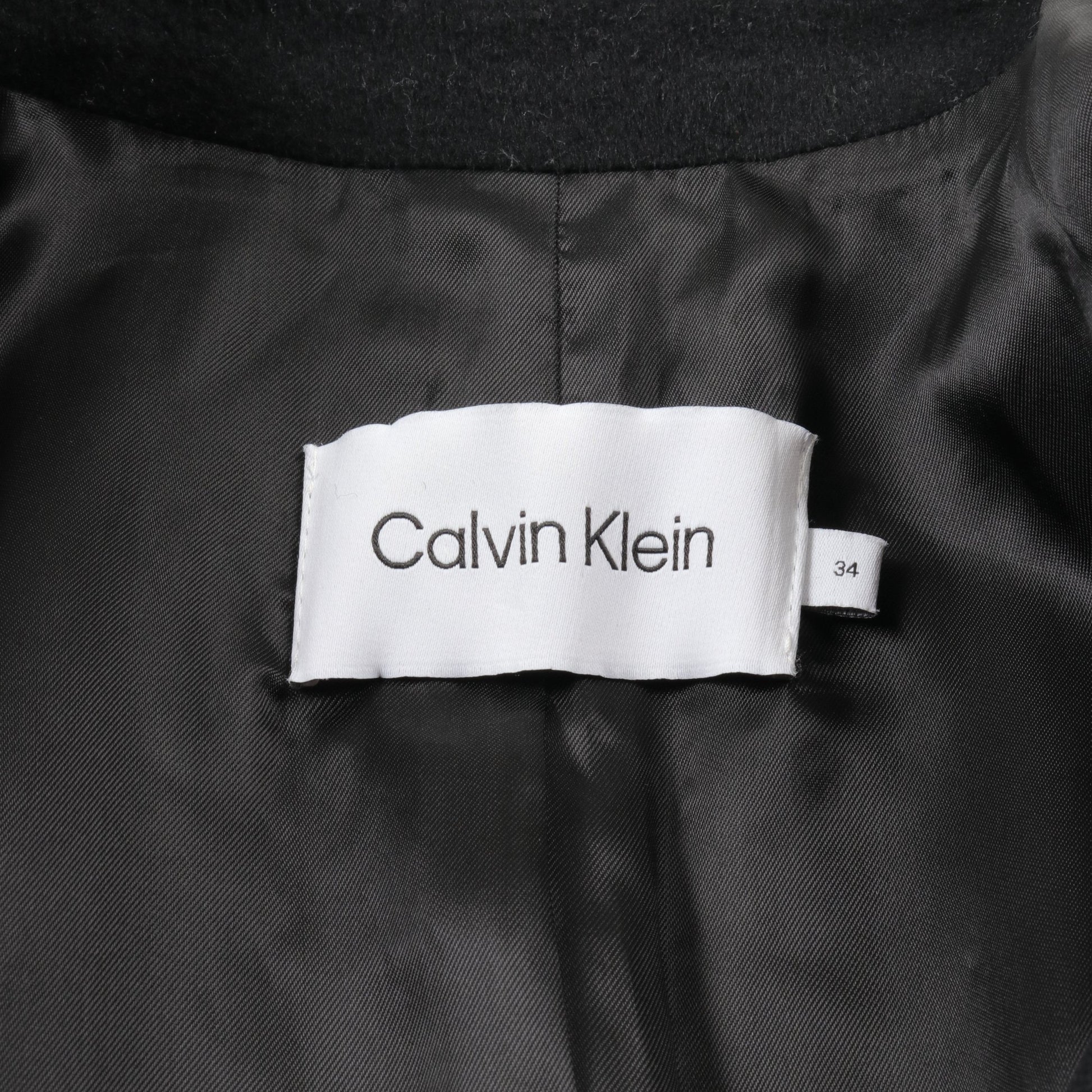 チェスターコート ウール カシミヤ ブラック カルバンクライン アウター Calvin Klein