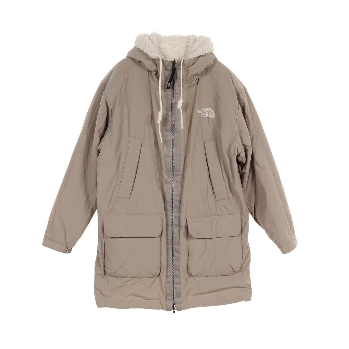 WHITE LABEL NEILTON RVS V PARKA ナイロンジャケット オフホワイト グレーベージュ リバーシブル フード付き ザノースフェイス アウター THE NORTH FACE