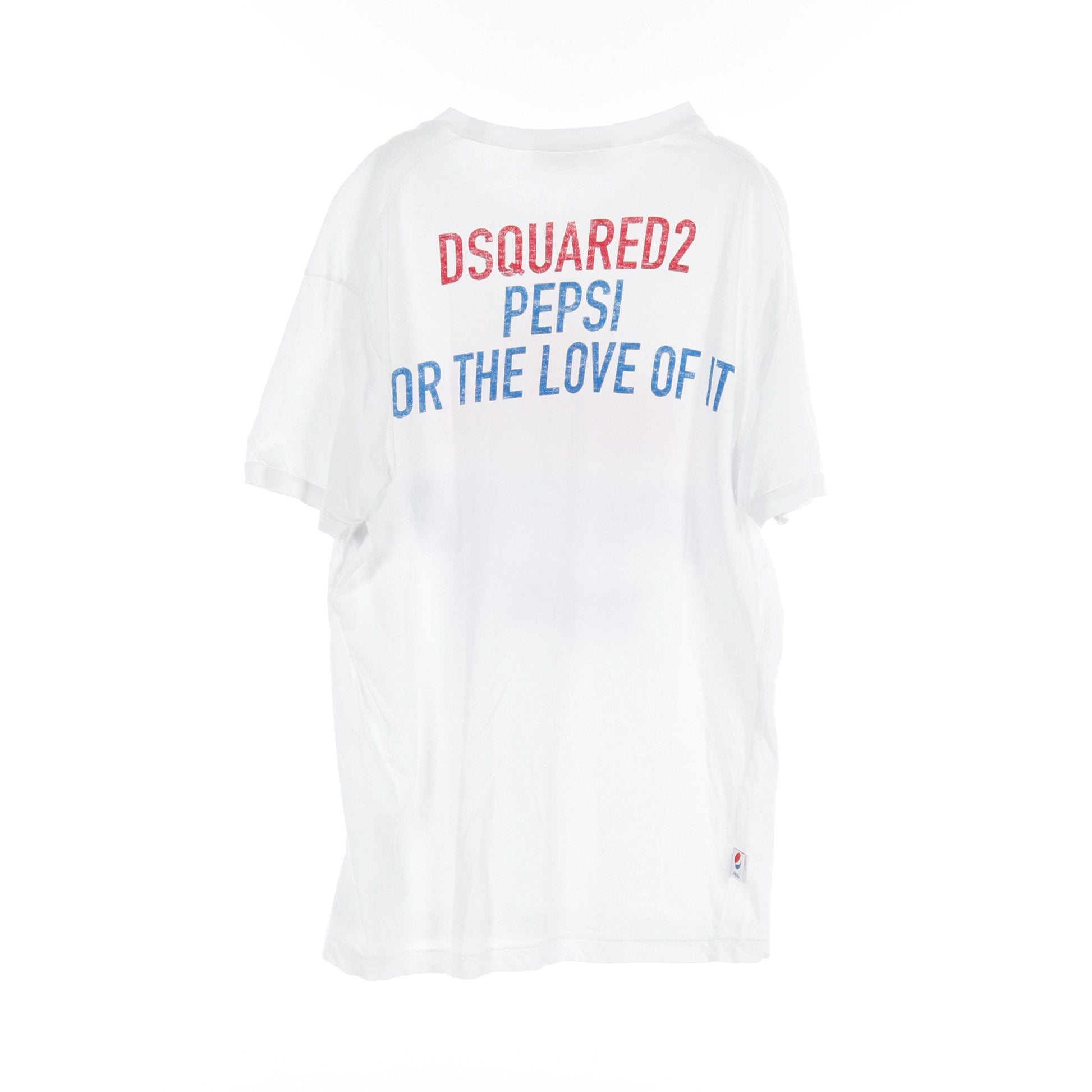 Tシャツ クルーネック ロゴプリント コットン ホワイト マルチカラー ディースクエアード トップス DSQUARED2