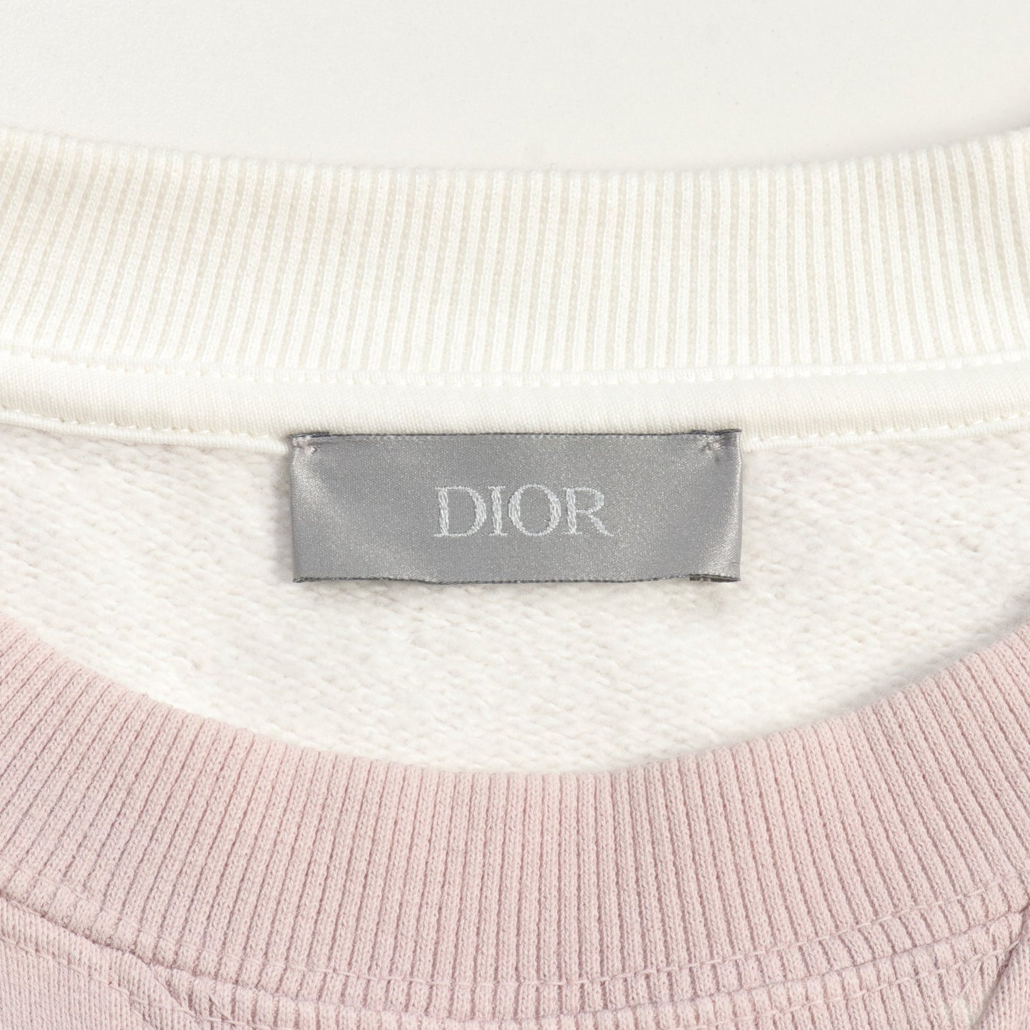 DIOR × Shawn Stussy オーバーサイズ スウェットシャツ コットン ライトピンク ホワイト ディオール トップス DIOR