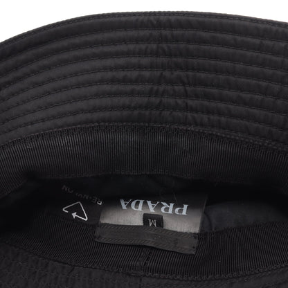 Re-Nylon バケット ハット ナイロン ブラック 三角プレート プラダ 財布・小物 PRADA