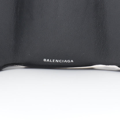 EVERYDAY MINI WALLET 三つ折り財布 コンパクトウォレット レザー シルバー ラメ バレンシアガ 財布・小物 BALENCIAGA