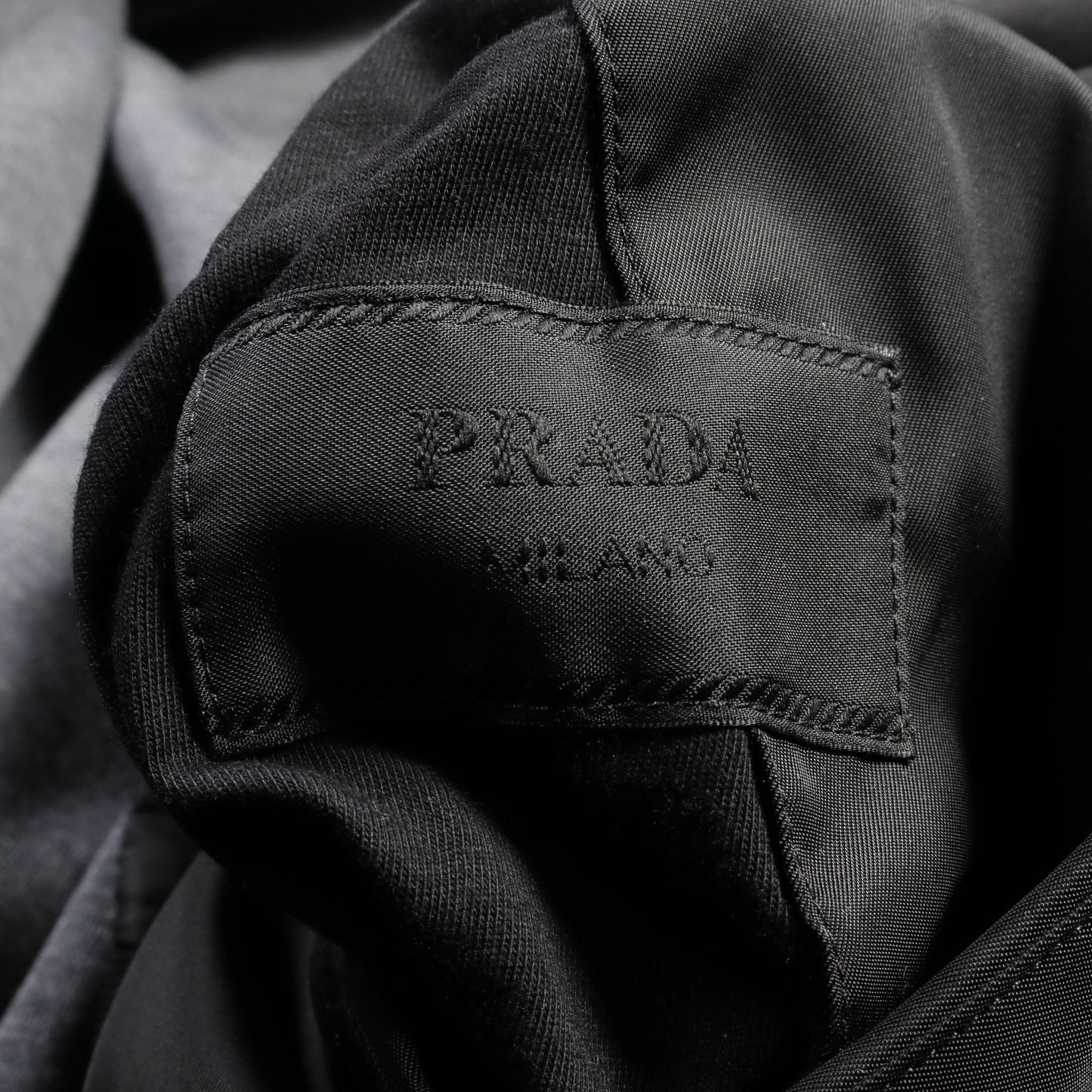 RE-NYLON × コットンフリース ボンバージャケット ポリアミド コットン ブラック グレー リバーシブル プラダ アウター PRADA