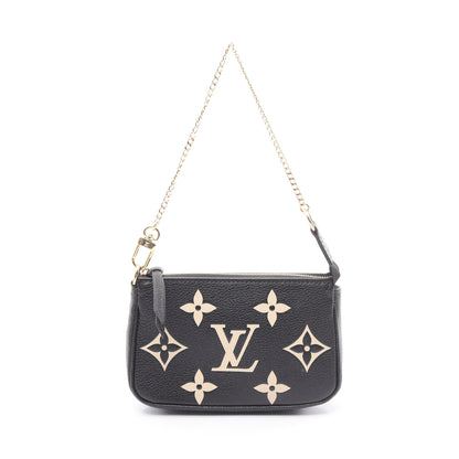 ミニ ポシェット バイカラー モノグラムアンプラント チェーンハンドバッグ レザー ブラック ルイヴィトン バッグ LOUIS VUITTON