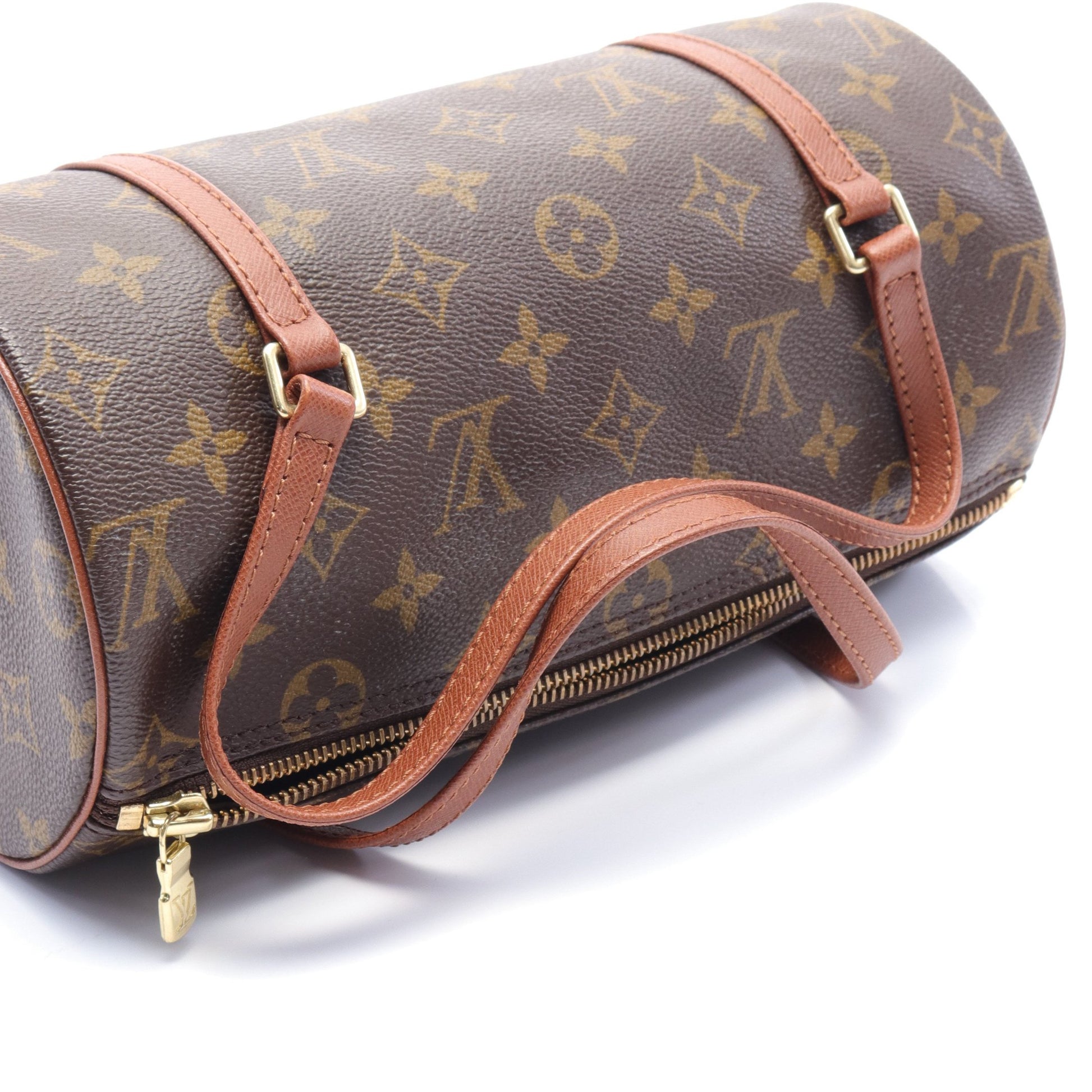 パピヨン26 モノグラム 旧型 ハンドバッグ PVC レザー ブラウン ルイヴィトン バッグ LOUIS VUITTON