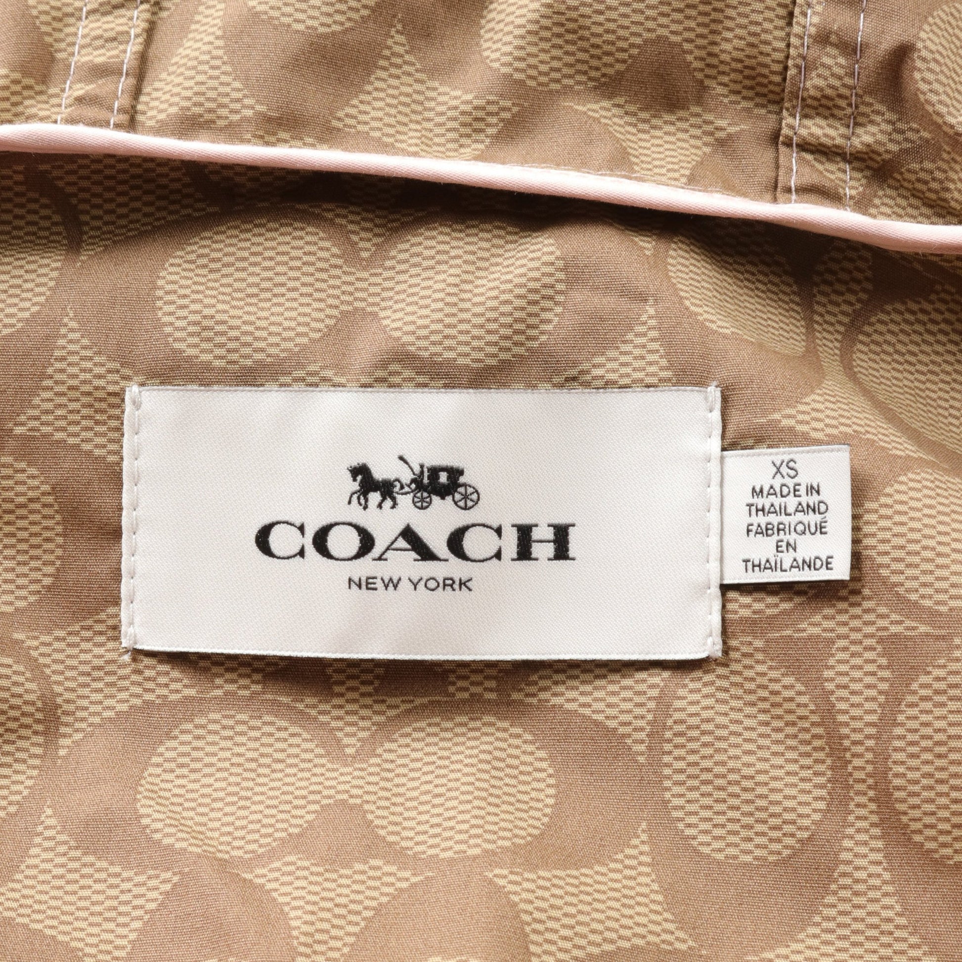 Solid Short Jacket With Signature ジャケット コットン ライトピンク コーチ アウター COACH