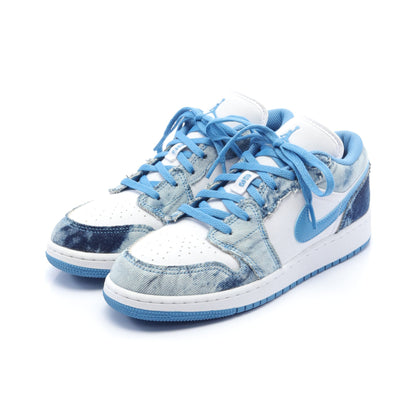 AIR JORDAN 1 LOW GS スニーカー ファブリック デニム レザー ライトブルー ホワイト キッズ ナイキ シューズ NIKE