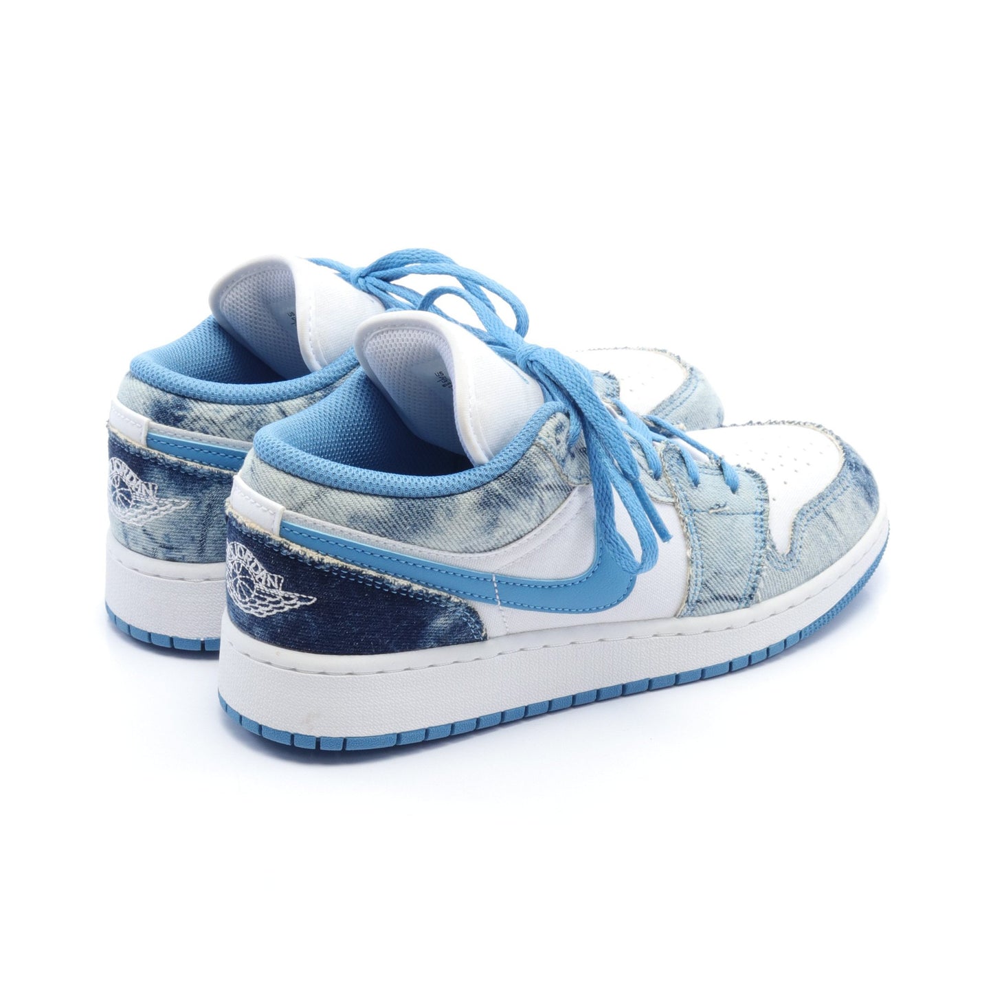 AIR JORDAN 1 LOW GS スニーカー ファブリック デニム レザー ライトブルー ホワイト キッズ ナイキ シューズ NIKE