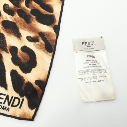 FF柄 スカーフ レオパード シルク ベージュ マルチカラー フェンディ 財布・小物 FENDI