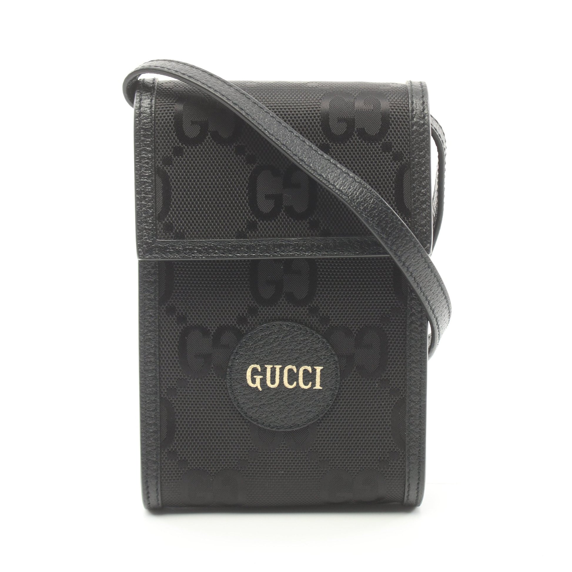 グッチ オフ ザ グリッド ミニバッグ GG柄 ショルダーバッグ ナイロン レザー ブラック グッチ バッグ GUCCI