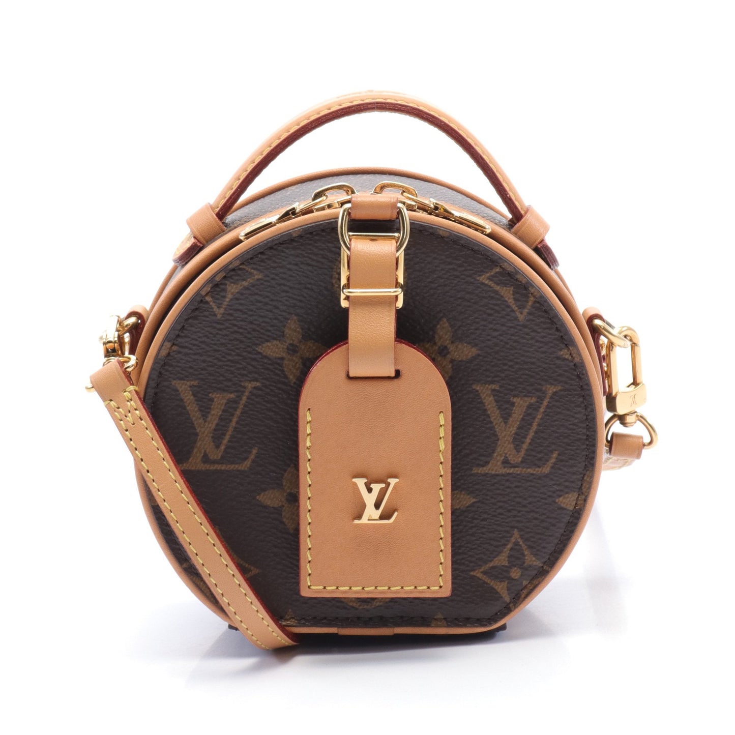 ミニ ボワット シャポー モノグラム ハンドバッグ PVC レザー ブラウン 2WAY ルイヴィトン バッグ LOUIS VUITTON