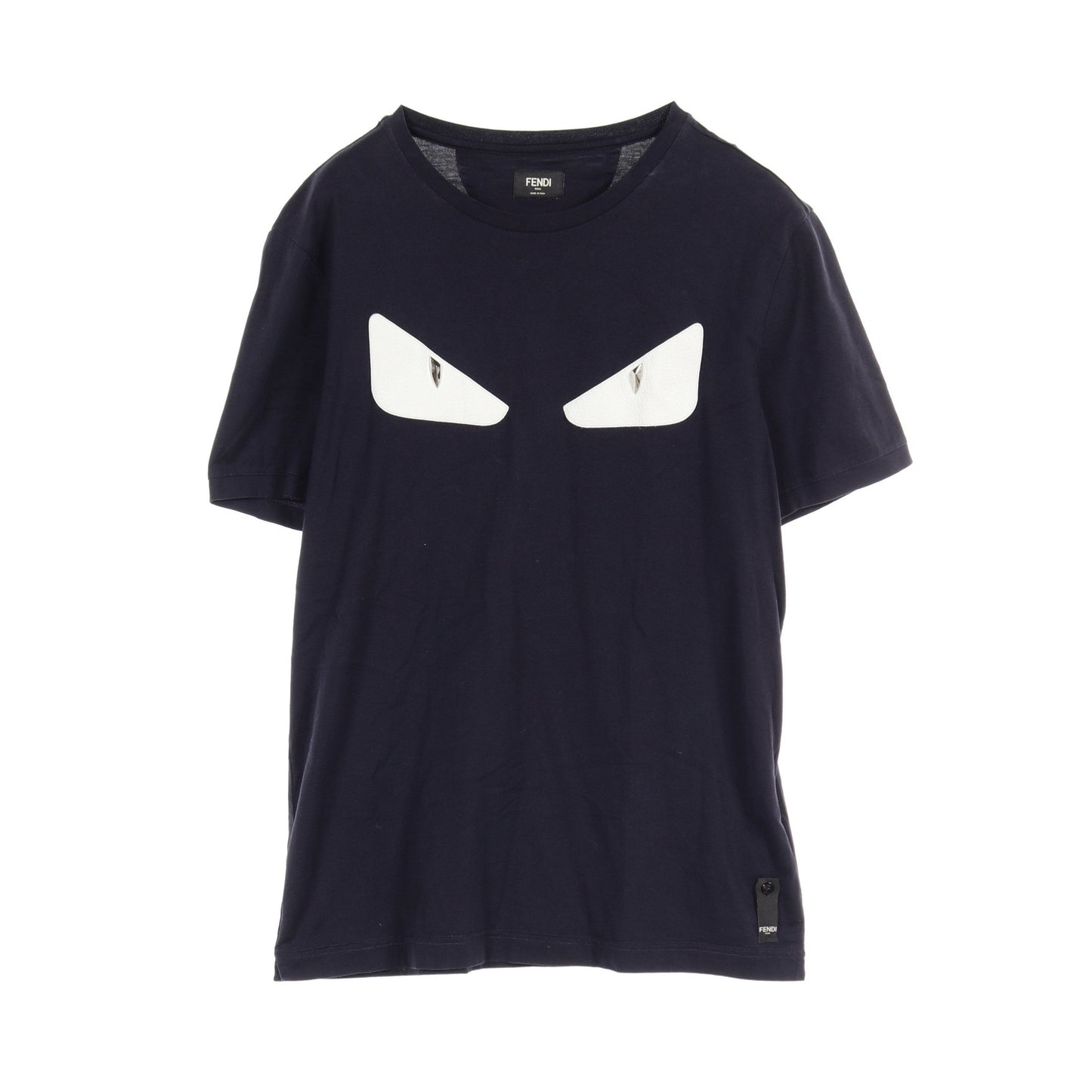 BAG BUGS Tシャツ コットン レザー ネイビー ホワイト フェンディ トップス FENDI