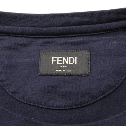 BAG BUGS Tシャツ コットン レザー ネイビー ホワイト フェンディ トップス FENDI