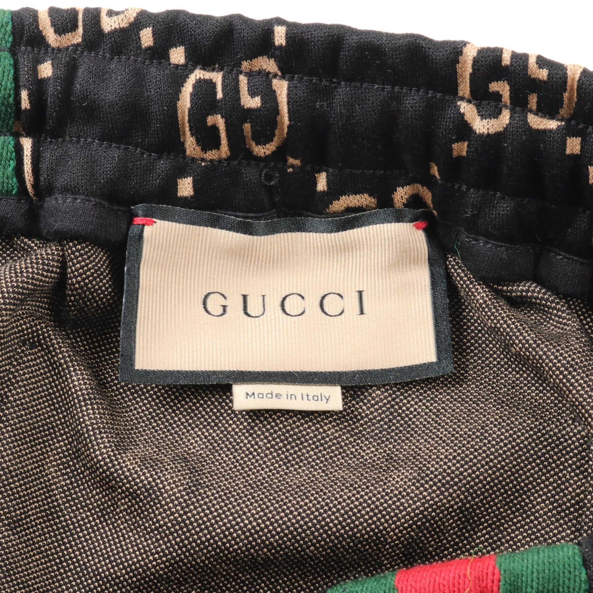 GGコットンジャージー ジョガーパンツ コットン ブラック ベージュ マルチカラー グッチ ボトムス GUCCI