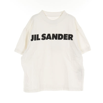 Tシャツ クルーネック ロゴプリント コットン ホワイト ジルサンダー トップス JIL SANDER