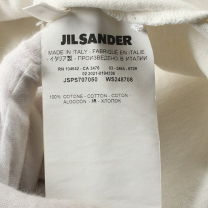 Tシャツ クルーネック ロゴプリント コットン ホワイト ジルサンダー トップス JIL SANDER